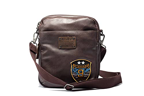 Avirex Collezione Maverik, Modello Mvk03, Borsello Medio Con Tracolla Regolabile, Cross-Body Bag M, Borsa Uomo, Dimensioni Cm.26,0X20,5X6,5, Colore Ma