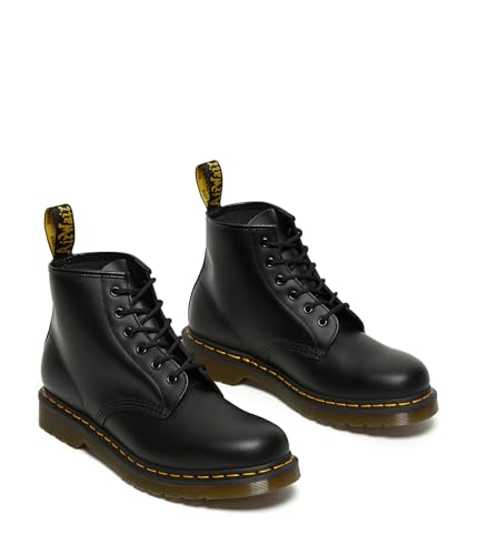 Dr. Martens 101 Smooth Stivaletti Con Lacci, Unisex - Adulto, Nero (Black Vintage), 43 Eu