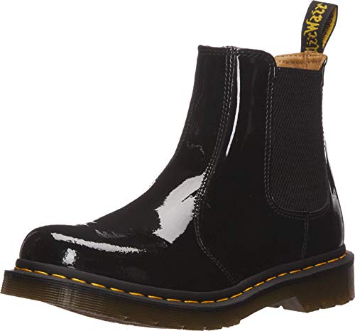 Dr Martens 8 Eye Boot, Anfibi Donna, Black Patent Lamper, 36 Eu