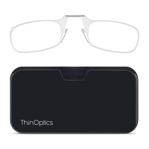 Thinoptics Occhiali Da Lettura Con Custodia Universale, Graduazione Di 1.50 Resistenza, Montatura Trasparente