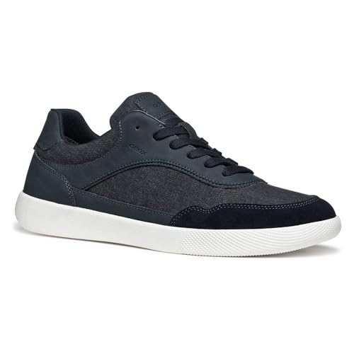 Geox U Rieti A, Scarpe Da Ginnastica Uomo, Navy/Dk Navy, 45 Eu