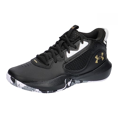 Under Armour Grade School Ua Lockdown 6 Basketball Shoes, Court Performancence Unisex-Adulto, Nero, 38 Eu