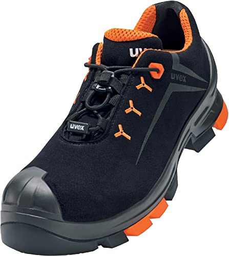 Uvex Scarpa Bassa Traforata S1 Src, Da Lavoro Unisex Adulto, Arancione Nero, 43 Eu