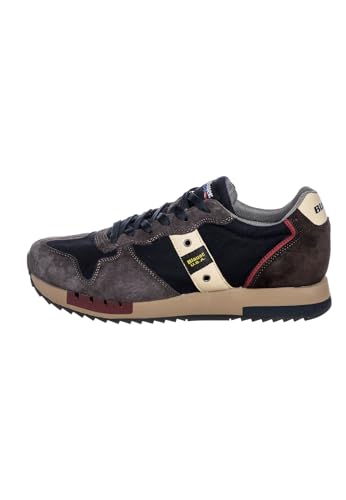 Blauer Scarpe Sneaker Queens In Suede Dark Brown/Tessuto Blue Navy U24Bu10 F3Queens01 42