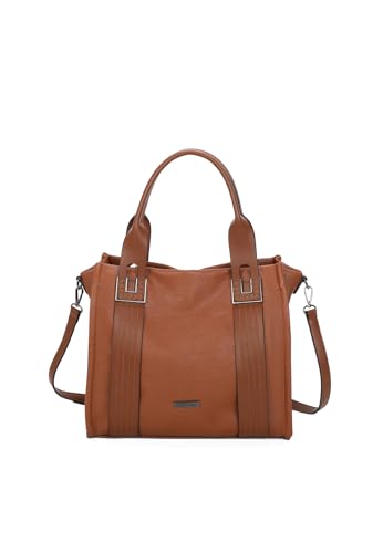 Queen Helena Borsa Grande A Mano Morbida Capiente Con Tracolla Donna M9012 (Marrone)