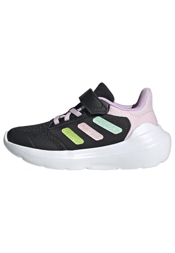 Adidas Tensaur Run 3.0 Shoes Children, Scarpe Da Corsa, Core Black/Clear Mint/Clear Pink, 32 Eu