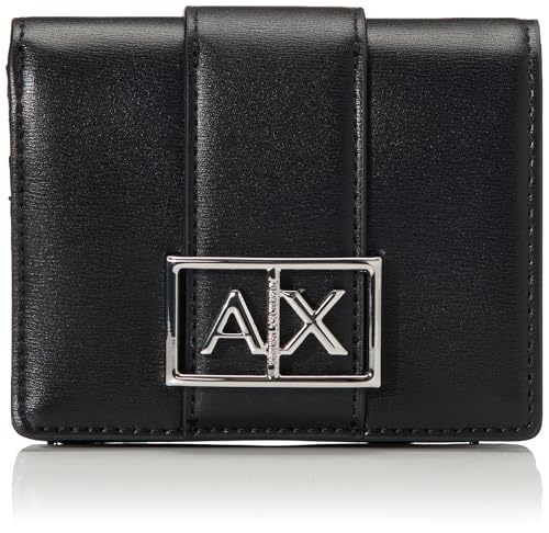 Armani Exchange Jodie, Mini Portafoglio Da Donna, Nero, Taglia Unica