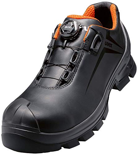 Uvex Low Shoe 65312 S3 Boa 43 Pu/Rubber W11, Scarpe Antinfortunistiche Unisex-Adulto, Nero Arancione, Eu