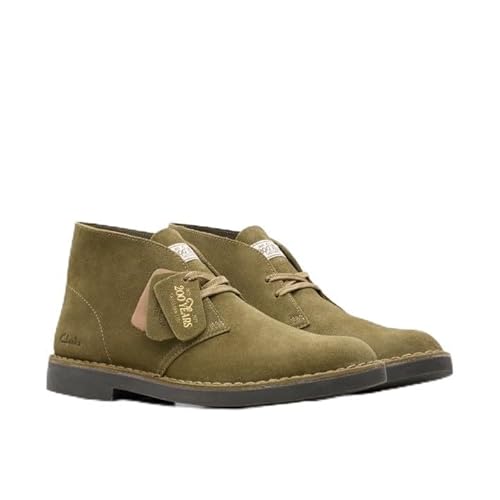 Clarks Desert Bt Evo, Stivaletti Bassi Con Lacci Unisex-Adulto, Verde Oliva Scamosciato, 41.5 Eu