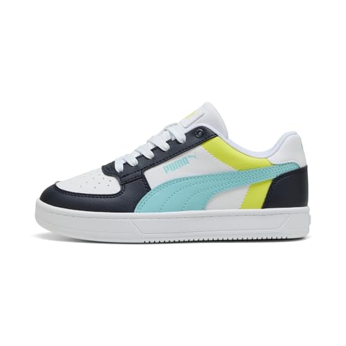 Puma Caven 2.0 Block Jr, Scarpe Da Ginnastica, White-Safe Lake-New Navy, 38 Eu