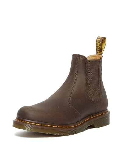 Dr. Martens 2976 Smooth Chelsea, Anfibi Unisex Adulto, Dark Brown Crazy Horse, 43 Eu