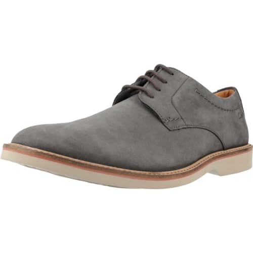 Clarks Atticus Lt Lace, Oxford Uomo, Dark Grey Nubuck, 42 Eu