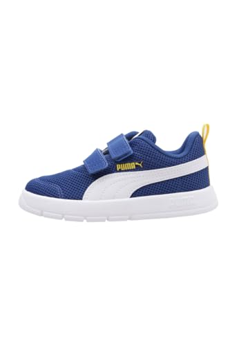 Puma Courtflex V3 Mesh Inf, Scarpe Da Ginnastica, Clyde Royal Bianco Soleggiato Giallo, 27 Eu