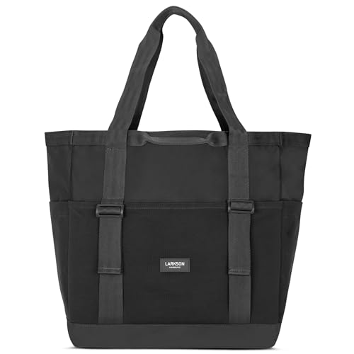 Larkson Borsa Mare Donna Uomo Grigio - Smilla - Borsone Da Spiaggia Grande Per Vacanze, Sport, Università, Viaggio - Tote Bag Shopper Con Cerniera - I