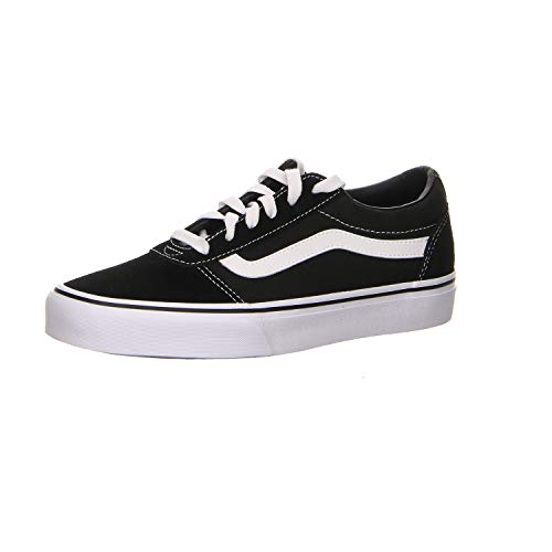 Vans Ward, Sneaker Donna, Suede Canvas Black White, 38.5 Eu