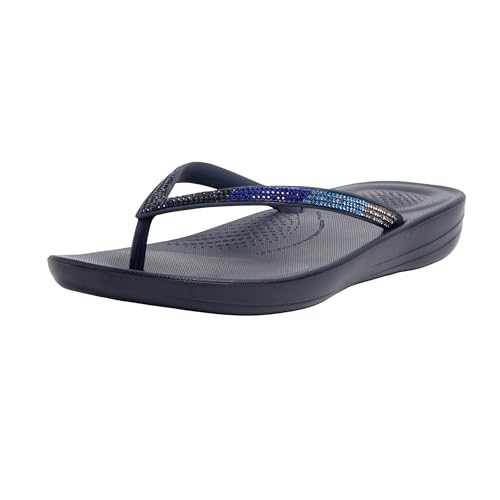 Fitflop Sparkle Classic Iqushion Ombre, Flipflop Donna, Midnight Navy (Marineblau), 39 Eu
