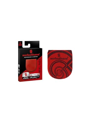Sorbothane Tacco Unisex, Stivali, Corridori, Camminatori, Inserti Ammortizzanti Per Scarpe Da Calcio, Corridori E Camminatori, Taglia 40-46, L, Rosso