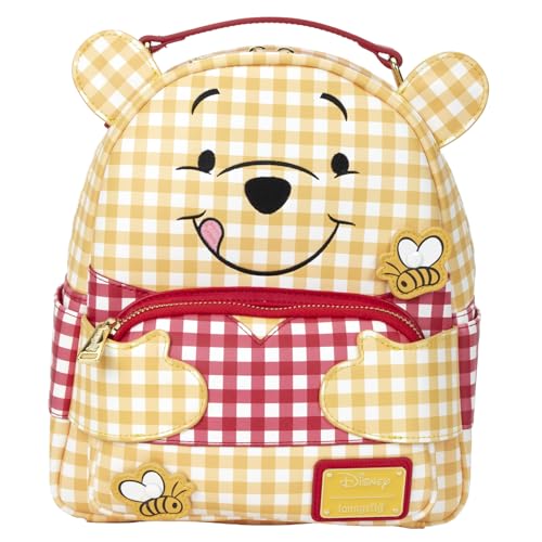Loungefly Borse, Mochila Disney Winnie The Pooh Gingham Mini Backpack Unisex-Adulto, Multicolore, Taglia Unica