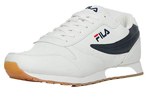 Fila Orbit Men, Scarpe Da Ginnastica Basse Uomo, Bianco White Dress Blue, 45 Eu
