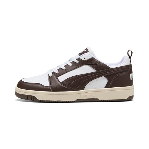 Puma Rebound V6 Low, Scarpe Da Ginnastica Unisex-Adulto, White-Chocolate-Alpine Snow, 42 Eu