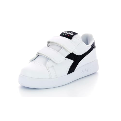 Diadora Game P Ps, Scarpe Da Ginnastica Unisex - Bambini E Ragazzi, White White Black, 33 Eu