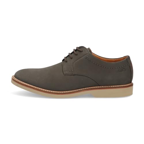 Clarks Atticus Lt Lace, Oxford Uomo, Dark Grey Nubuck, 41.5 Eu