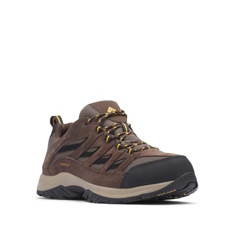Columbia Men'S Crestwood Waterproof, Waterproof Low Rise Trekking And Hiking Shoes, Mud/Squash, 12