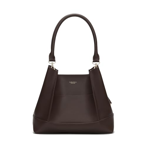 Carlheim, Gotland Genuine Leather Collection, Velvet Genuine Leather Handbag (Brown)