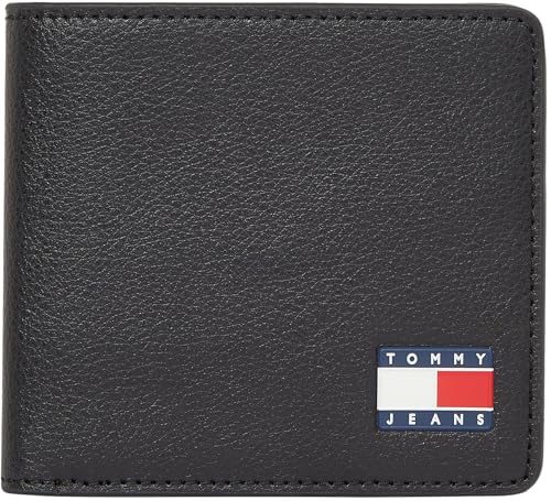 Tommy Jeans Uomo Borsello Heritage Leather Pieghevole, Nero (Black), Taglia Unica