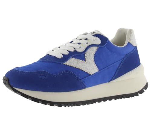 Victoria Sneaker Viento Nylon & Pezzi In Crosta Di Pelle Abbinati & Suola Dentata 1157108 Royal 40