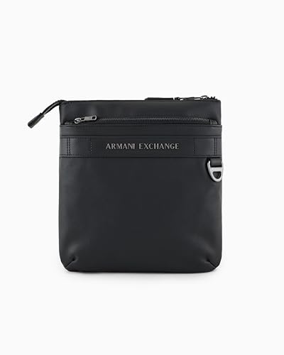 Armani Exchange Tulum Messenger Bag, Borsa Uomo, Nero, Taglia Unica
