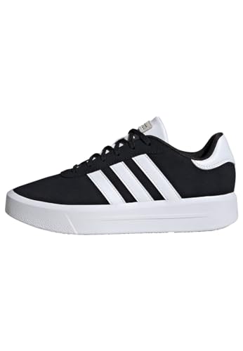 Adidas Court Silk Shoes, Scarpe Donna, Core Black/Cloud White/Cloud White, 44 Eu