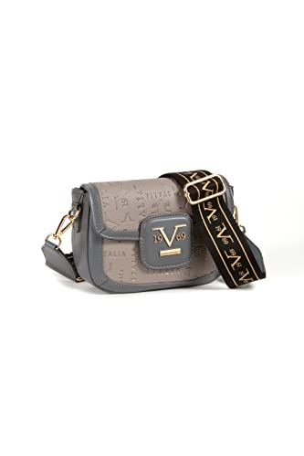 19V69 Italia Women Shoulder Bag Camilla Grey-Taupe Gold