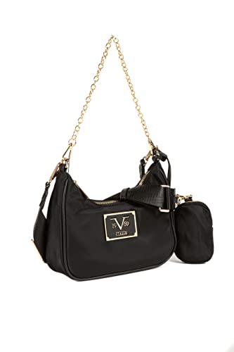 19V69 Italia Women Shoulder Bag Remy Black Gold