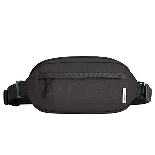 Travelon Origin-Anti-Theft Hip Pack Waistpack/Crossbody-Silvadur Treated, Nero, Einheitsgröße