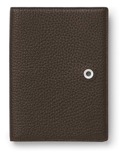Graf Von Faber-Castell 118707 - Custodia Per Passaporto In Cashmere, Marrone Scuro, Con Tasca Per Passaporto E Scomparti Per Carte Di Credito