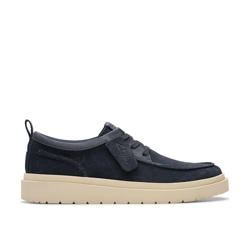 Clarks Polden Moc, Scarpe Stringate Uomo, Navy Suede, 41.5 Eu