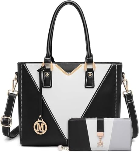 Miss Lulu Borsa Da Donna E Portafoglio Da Donna, Design Minimalista Di Lusso, Borsa A Tracolla Alla Moda Con Blocco Del Colore