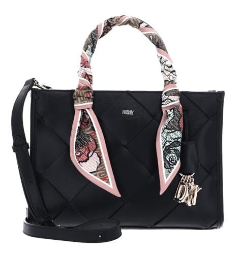 Dkny Perri Box Satchel, Donna, Nero/Oro