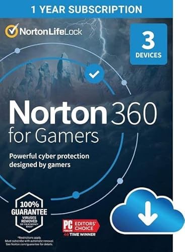 Norton 360 For Gamers Potente Protezione Progettata Per I Giocatori Su Pc 3 Dispositivi 50Gb