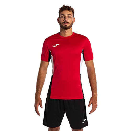 Joma Set Uomo Danubio Ii Rosso Nero Bianco