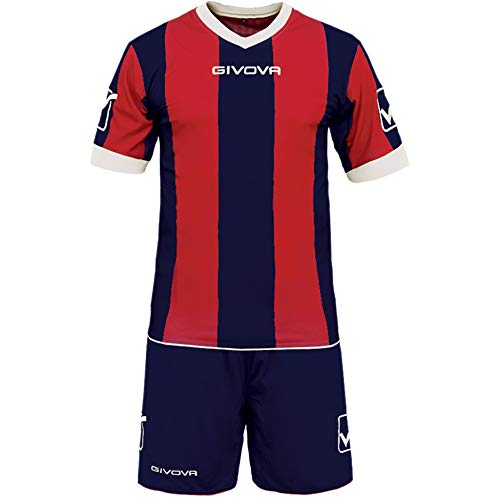 Givova Kit Catalano Mc Blu/Rosso Tg. M