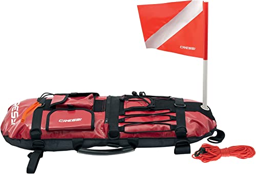 Cressi Signal Board, Segnalatore Unisex, Rosso Fluo/Bianco/Nero, S 285X300Cm
