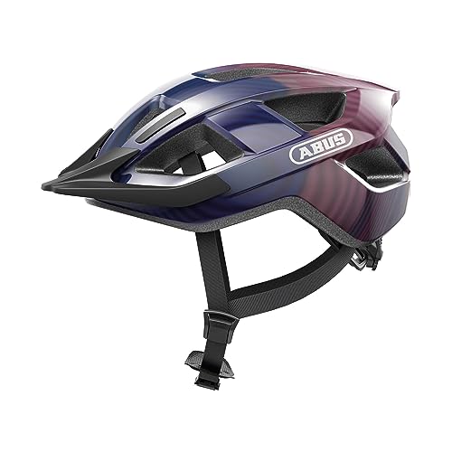Abus Aduro 3.0 - Casco Sportivo Da Città Dal Design Elegante Per L'Uso Di Tutti I Giorni - Unisex, Violett (Purple Waves), L (58-62 Cm)