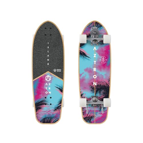 Aztron Surfskate Island 30 Skateboard Shortboard 76X24 Cm, Nero, S