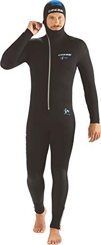 Cressi Diver All-In-One Man Monopiece, Muta Monopezzo 7Mm Uomo, Nero/Blu, L