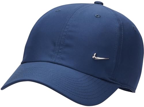 Nike Df Club Berretto Da Baseball, Midnight Navy/Metallic Silver, M/L Uomo
