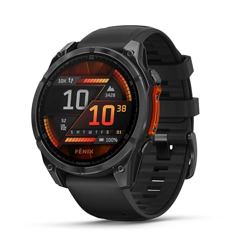 Garmin Fēnix 8, 47Mm, Display Amoled 1,4", Touch, Pulsanti Induttivi, Speaker E Microfono, Comandi Vocali, Gps Multibanda, Torcia, Mappe, 90+ App Per
