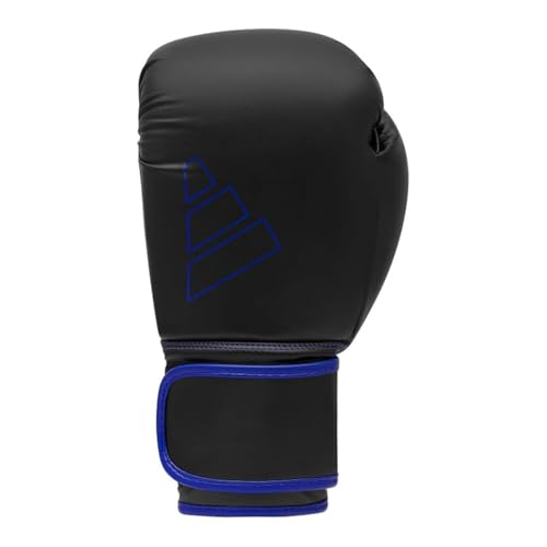 Adidas Unisex - Adulti Hybrid 80 Guanti Da Boxe, Nero/Blu, 12Oz Eu