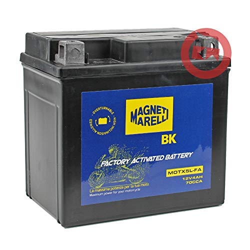 Magneti Marelli 8058045043560, Batteria Motx5L Sigillata Precaricata Unisex Adulto, Multicolore, Taglia Unica